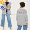 Grey Striped Lining Hoodes and Sweatshirts OEM/ODM Manufacture Wholesale Fashion Women Apparel (TA7001H)